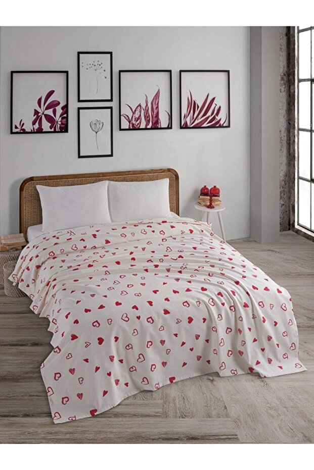 Tek Kişilik Baskılı Pike Koltuk Örtüsü Breeze 180x230 cm - 5