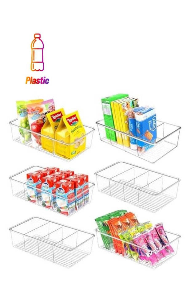 Clear Pantry Organizer Storage Bins Plastic Removable Snack Organizer Pantry Organization Storage R