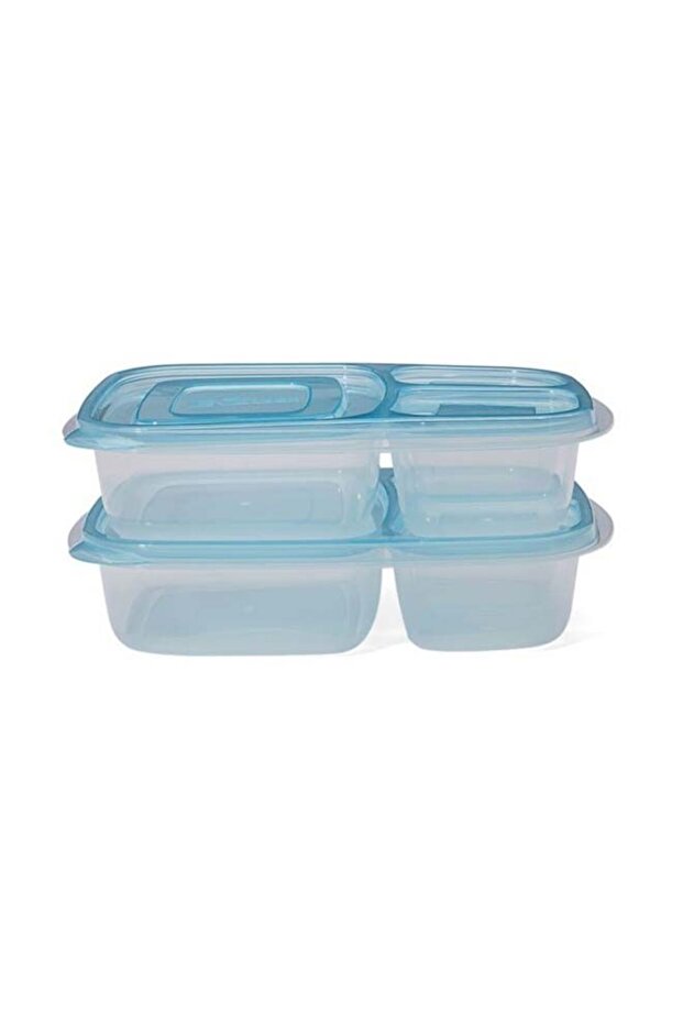 L&L Ez Lock Pastel Rectangle Container 965ml 2-Piece Set
