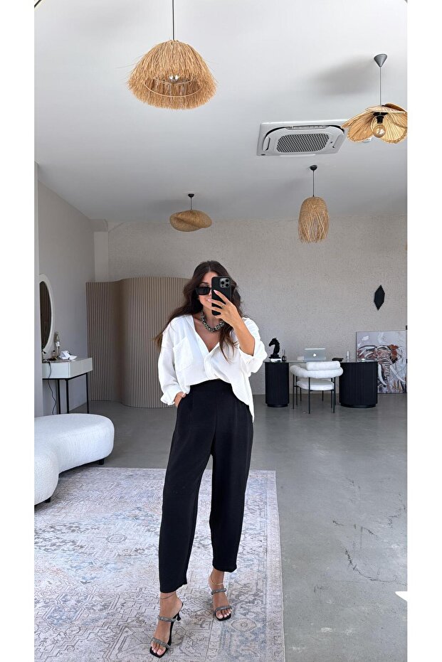 Siyah Aerobin Harem Pantolon - 3