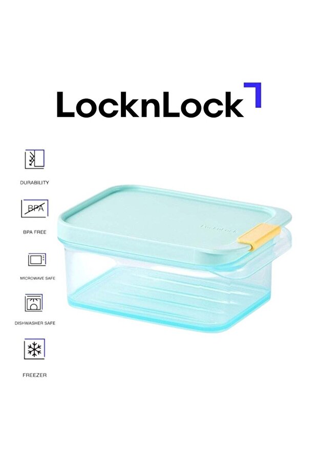 LocknLock Freezer Fit Rectangular Food Container 450ml BPA-Free, Stackable Freezer Storage Containe