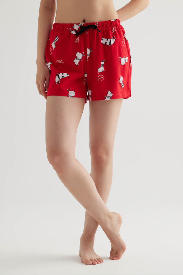 Kadın Pamuklu Şort Pijama Altı - 1