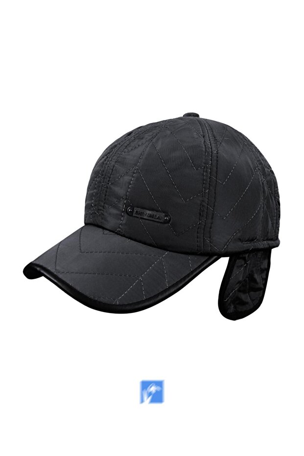 70% Acrylic, 30% Cotton, Soft Fleece Lined, Ear Flap, Waterproof Hat (Quilted)