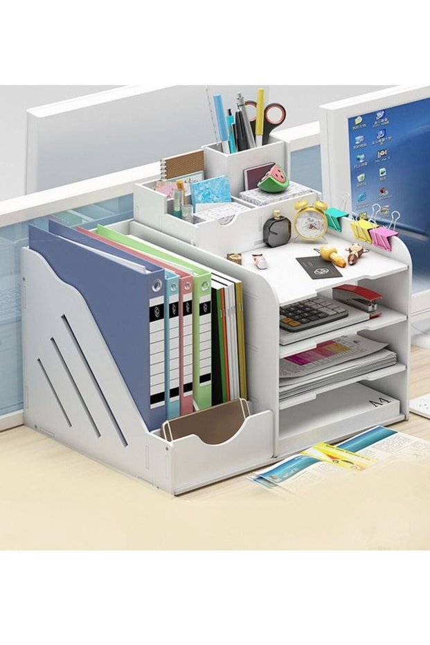 Office Supplies Desktop File Shelves Drawer Bookshelf Multi-Layer Folder Storage Box