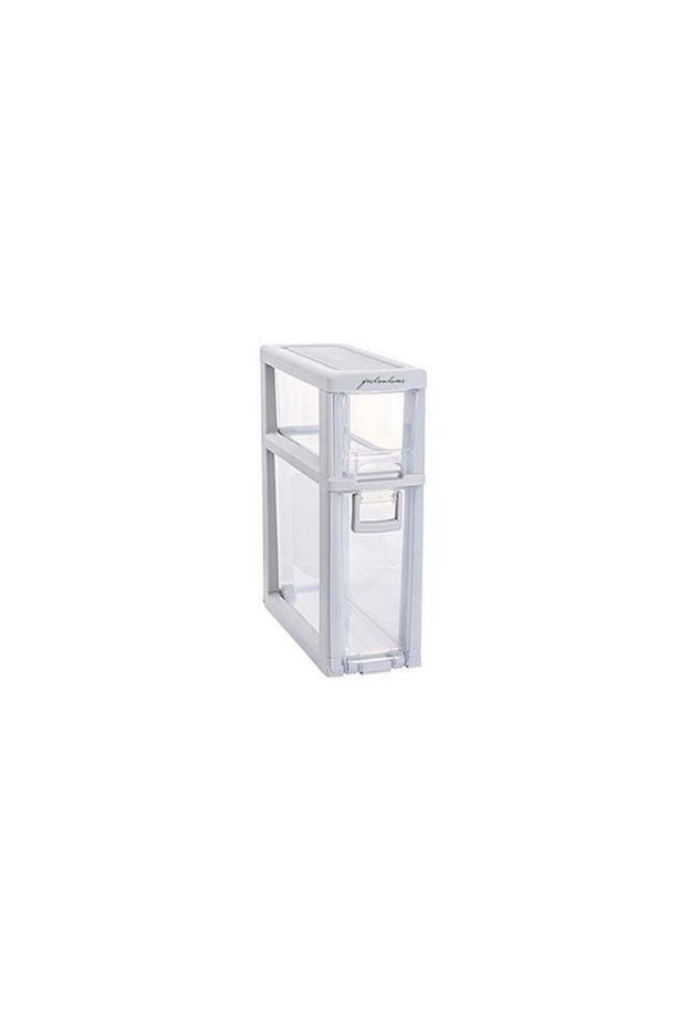 Multi Layered Adjustable Storage Box White 17x43x49cm