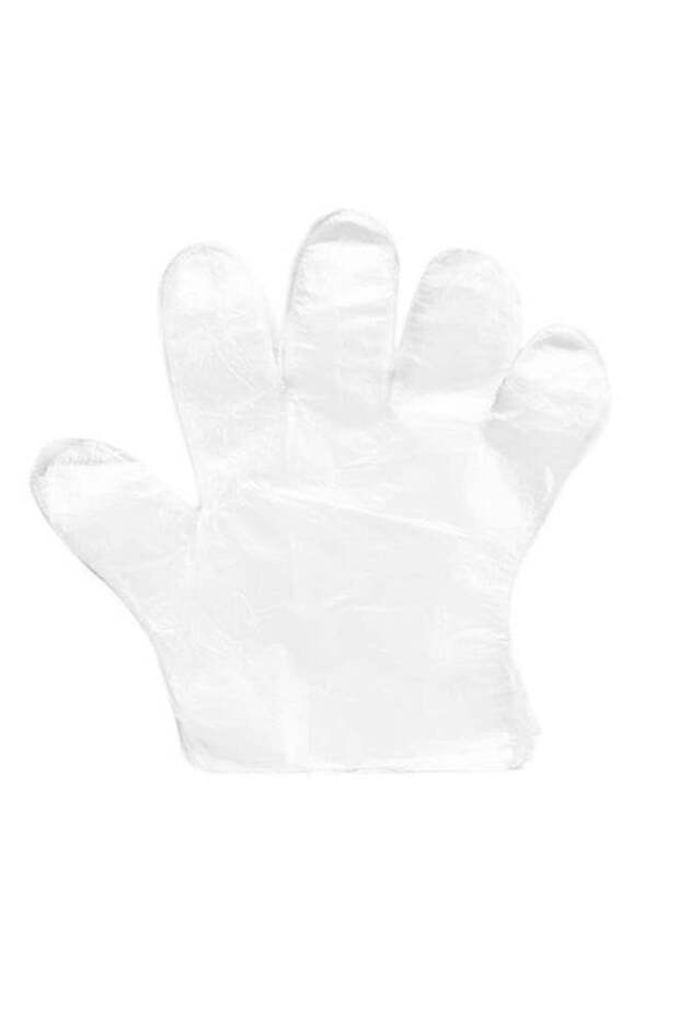 Pair Of 100 Disposable Transparent Food-Grade Gloves Clear