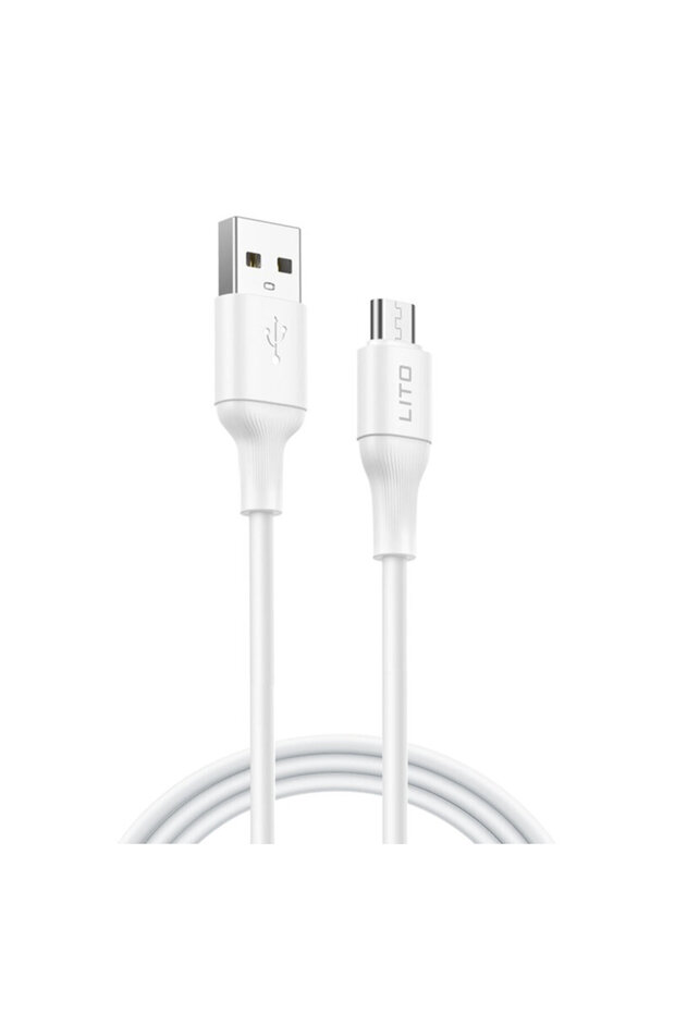 USB to Micro-USB Data Cable Lito, 1 m, LD06V, white