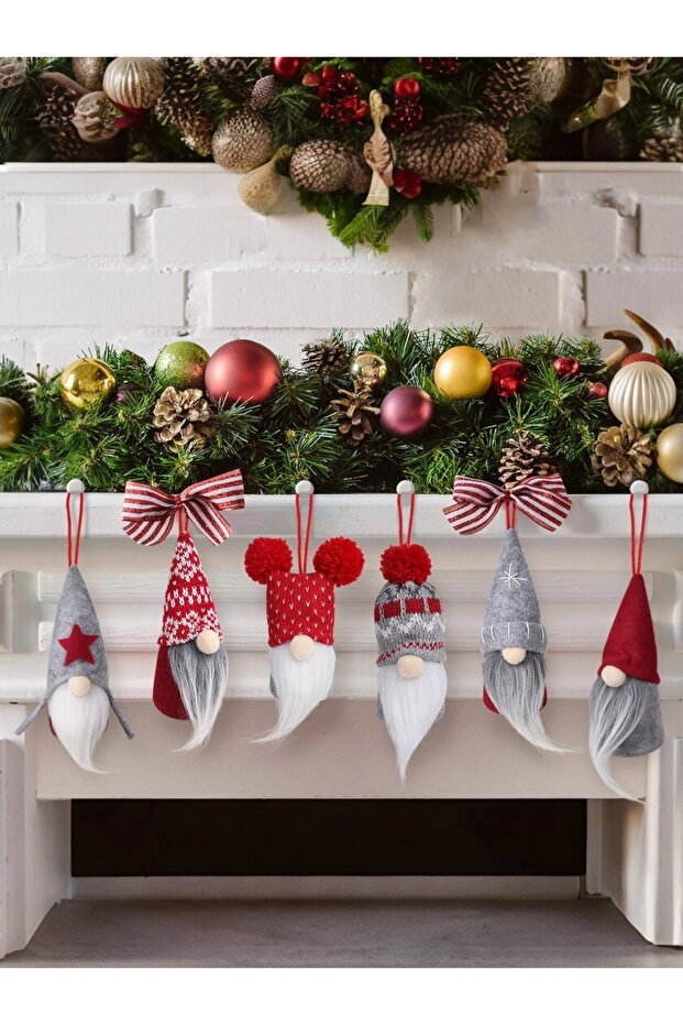 1 Adet Gnome Yılbaşı Noel Şans Cücesi Süs Dekorasyon Yılbaşı Ağaç ve Masa Süsü - 3