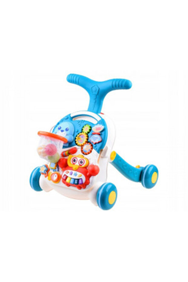 Antemergator interactiv 2 in 1 cu 4 roti, transformabil in Masuta interactiva pentru activitati - 2