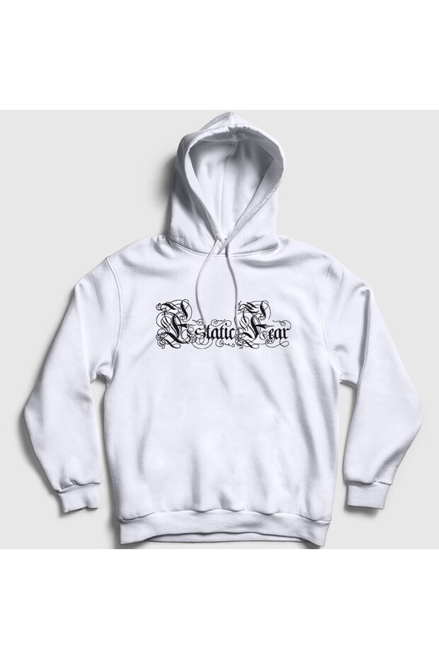 Unisex White Logo Estatic Fear Hooded Sweatshirt 572260Tt
