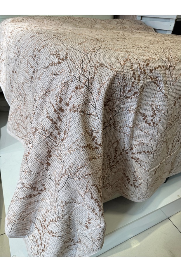 Filiz Desen Baskılı 150x240 Cm. Tek Kişilik Tek Pike - 3