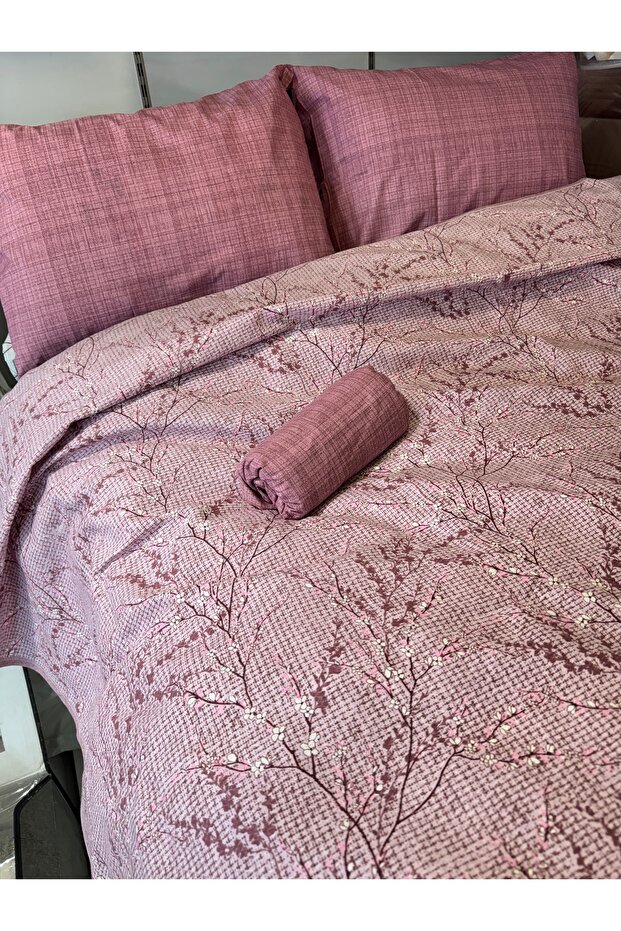 Sprout Patterned Sheet Elastic Single Pique Set - 7