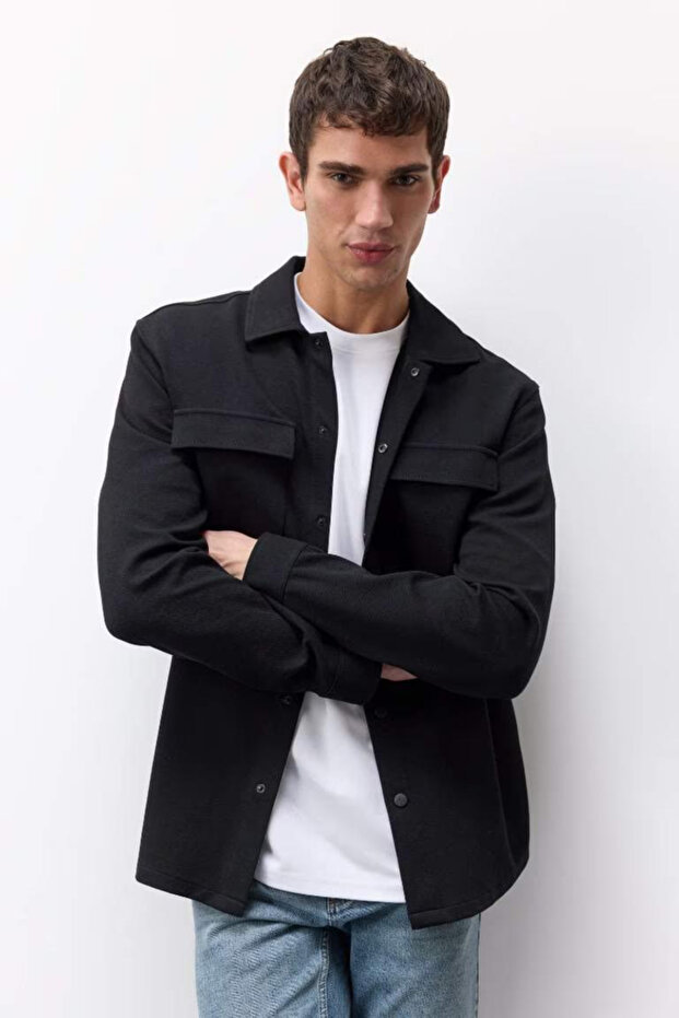 Erkek Uzun Kol Gömlek E7689AX/BK81 - 2