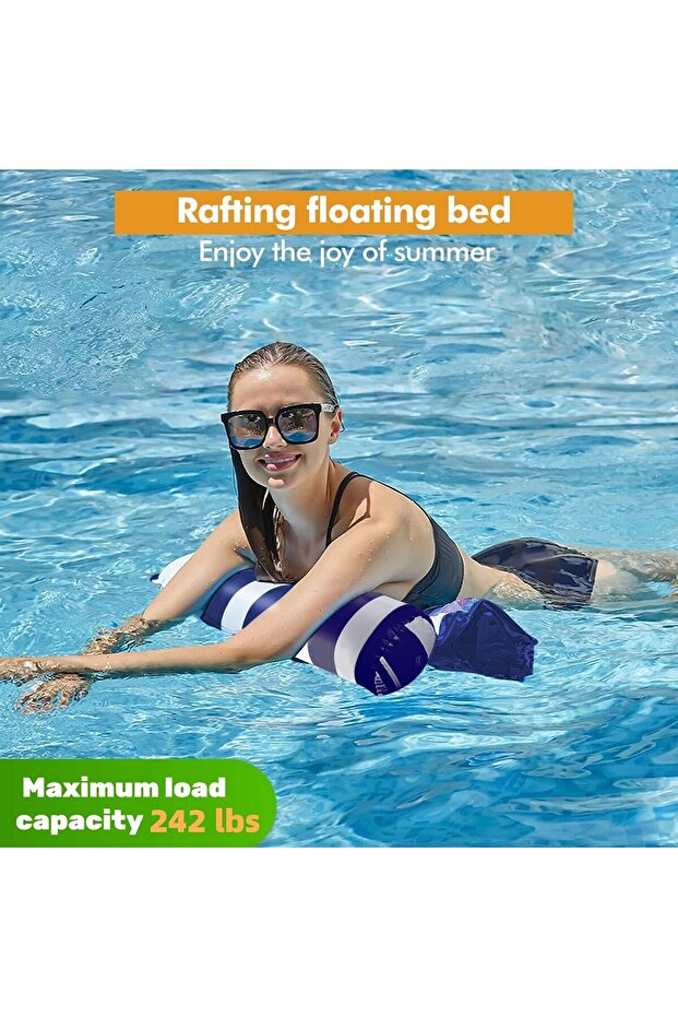 Yodooshi 【4 Pack】 Inflatable Pool Floats Hammock Water Hammock Lounges Multi Purpose Swimming Pool - 3