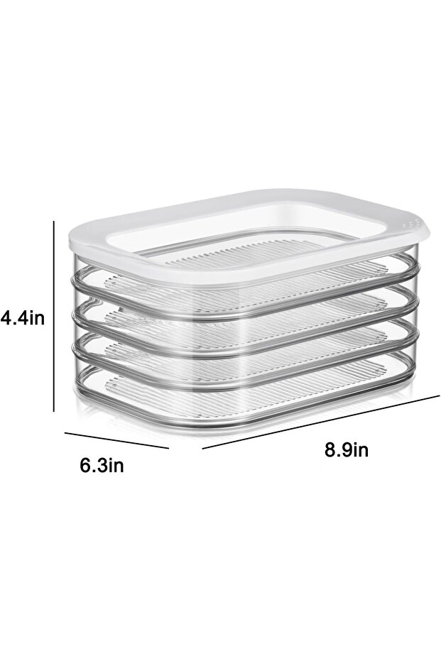 Bacon Storage Container Fridge, Meat Container, Deli Storage, Stackable Lunch Meat Storage, Ham - 2