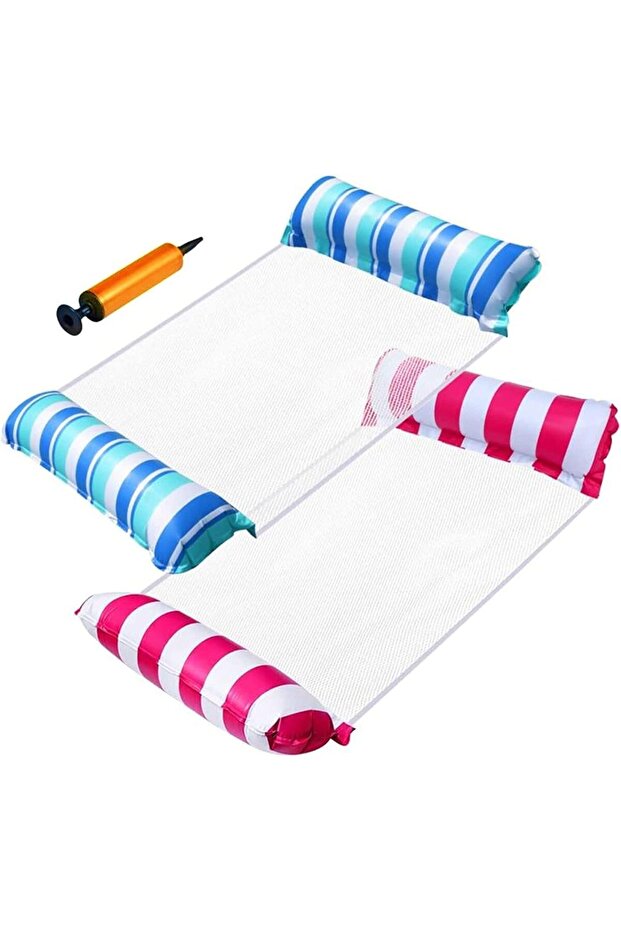 2 Pack Water Swimming Pool Floats Hammock Inflatable Multi Purpose Water Hammocks Floaties Pool - 1