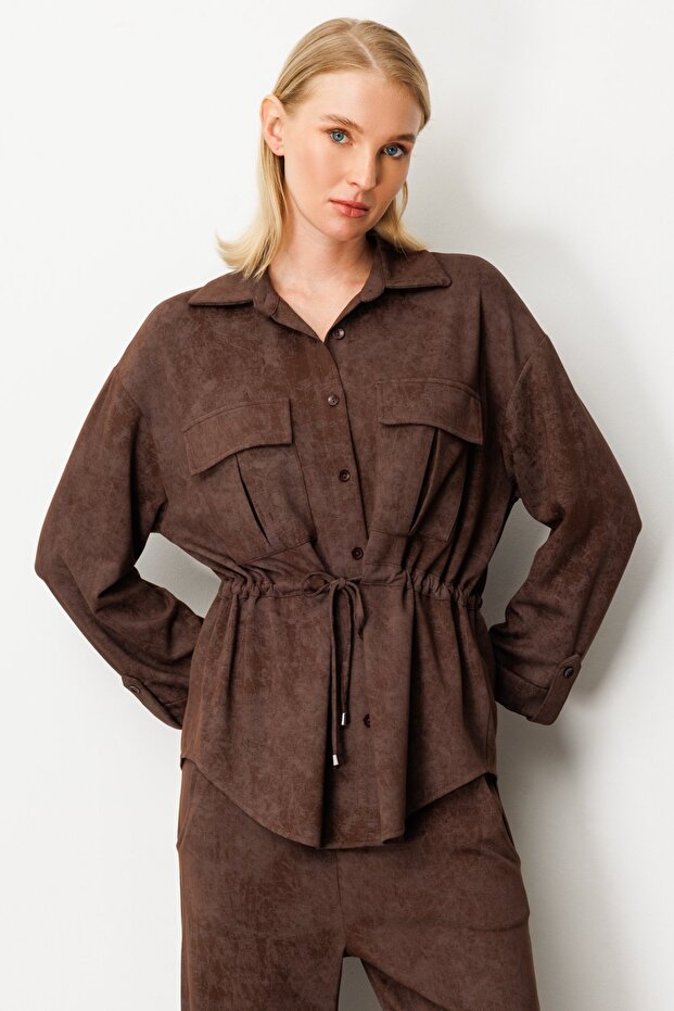 Batik Patterned Button Front Jacket - 1