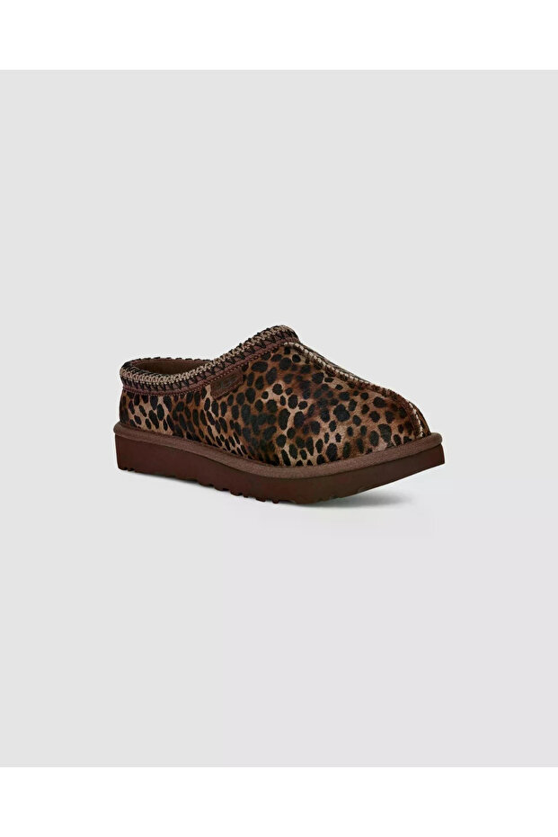 Kadın Yumuşak Astarlı EVA Dış Taban Süet Yüzey Leopar Terlik 1158350-BURNTCEDAR - 2