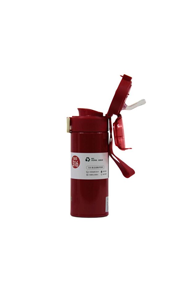 Dodge Çift Kullanımlı Kapak Çelik Matara 400 Ml. Ddg-Db-24515-400 Kırmızı - 2