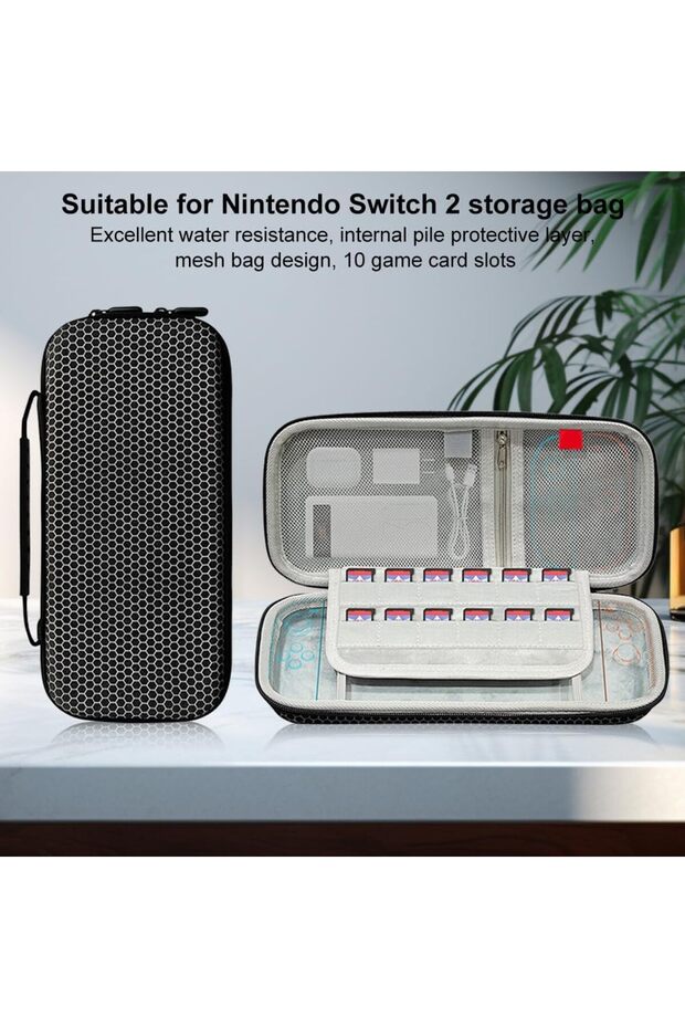 حقائب تخزين وحدة تحكم الألعاب Switch2 Eva ذات الغلاف الصلب وحقيبة تخزين يدوية محمولة بتصميم يدوي - 2