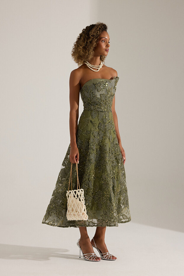 Olyssia Haki Elbise - 1