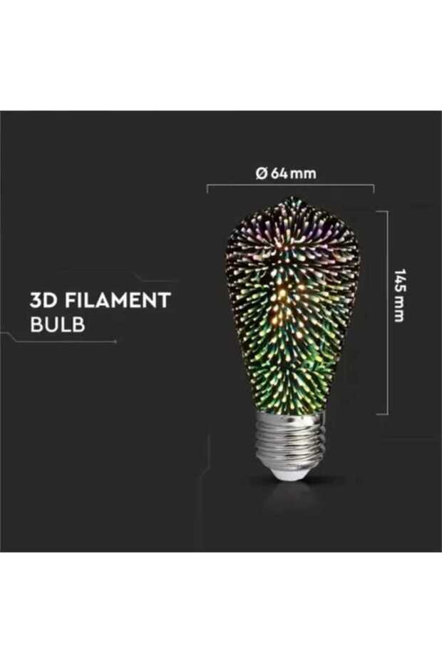 Bec LED 3D ST64 E27 4W - 3