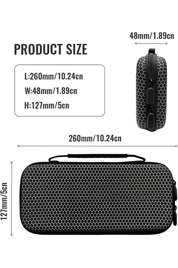 حقائب تخزين وحدة تحكم الألعاب Switch2 Eva ذات الغلاف الصلب وحقيبة تخزين يدوية محمولة بتصميم يدوي - 7