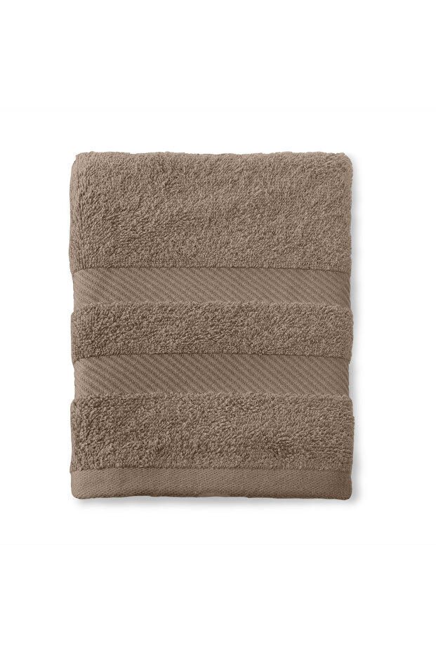 Nori 100% cotton 2-piece hand towel set 50 x 90 dark beige