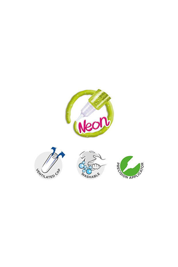 Κόλλα fluo glitter 6/σετ - 3