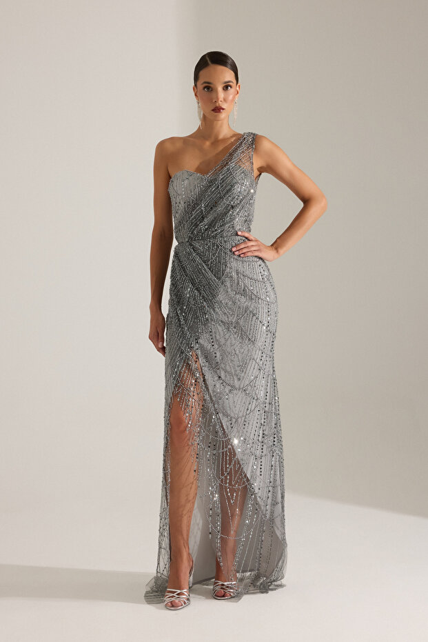 ELEANOR GRİ ELBİSE - 3