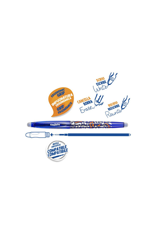 Erasable Rollerball, 0.7 mm Tip, Oops Pop - 2