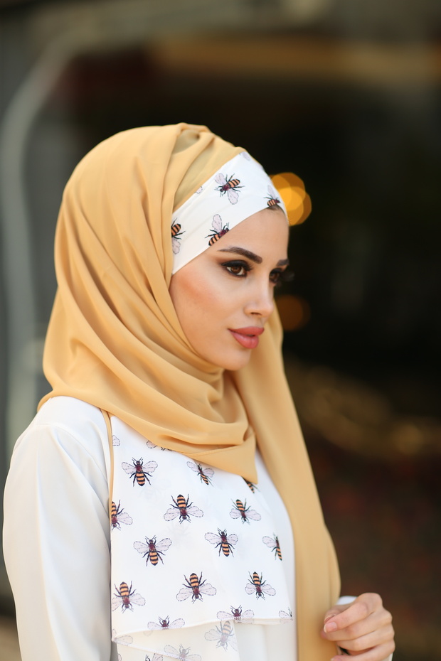 شال عملي من نحل العسل - الخردل - 5