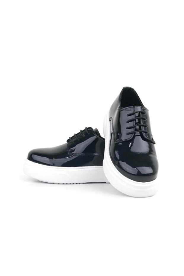 Black Patent Leather White Sole Children's Classic Shoes