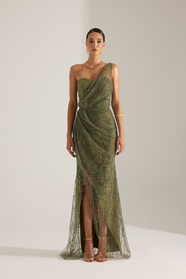 ELEANOR HAKİ ELBİSE - 1