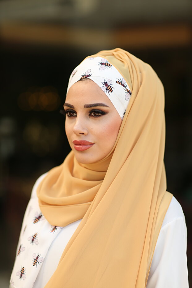 شال عملي من نحل العسل - الخردل - 6