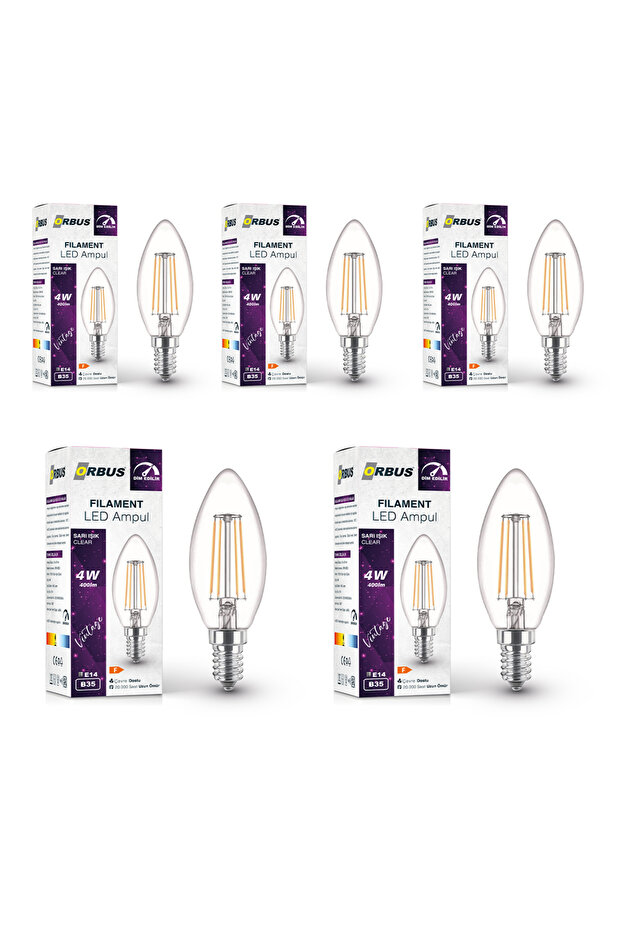 4W E14 Filament LED Ampul - Dim Edilebilir – DBC3 - 1