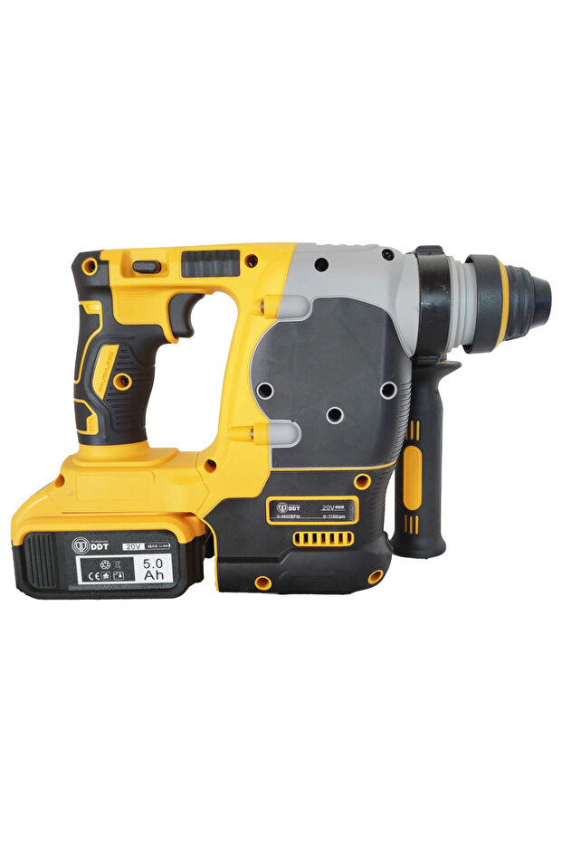 Cordless Rotary Hammer, DDT-Brushless, 20 V, 5 Ah, 1100 Rpm, 4600 Bpm, Yellow - 6