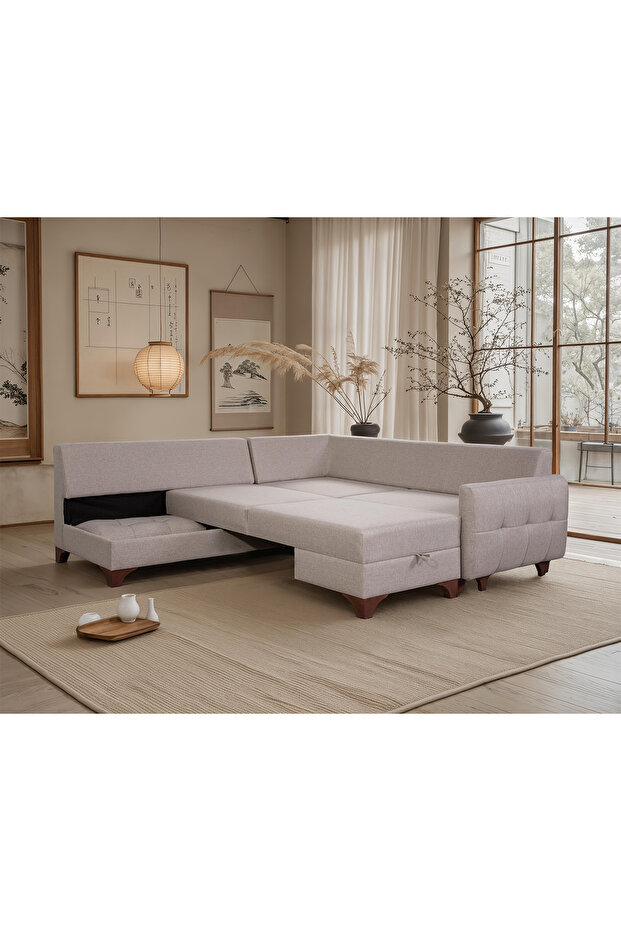 Cloft Köşe Koltuk Krem Sol Köşe - 3