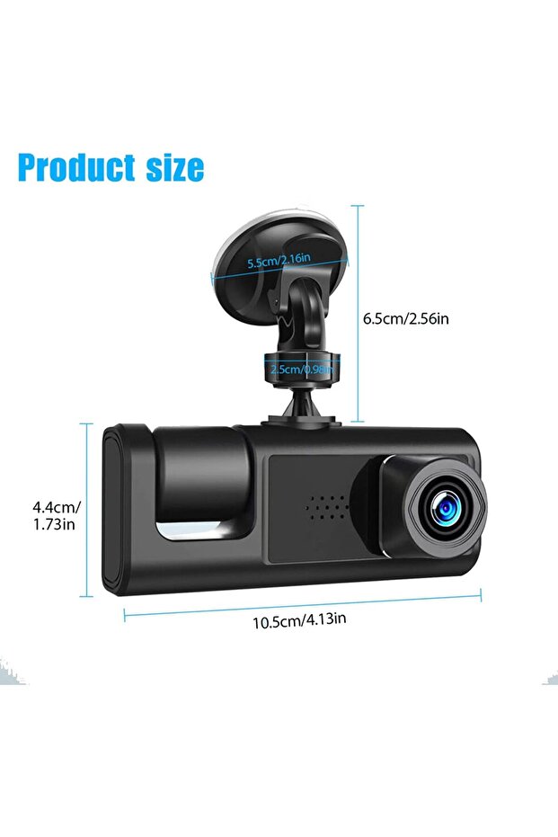 Liwankaqi Dash Cam Front and Rear, 1080P Car Camera Dash Cam with G-sensor Parking Monitor Loop Reco - 3