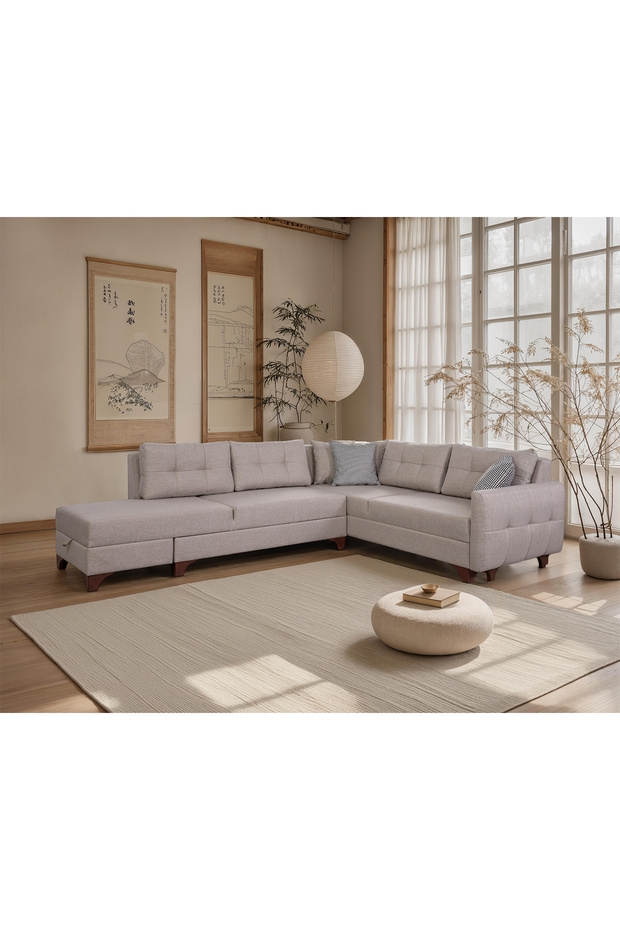 Cloft Köşe Koltuk Krem Sol Köşe - 2