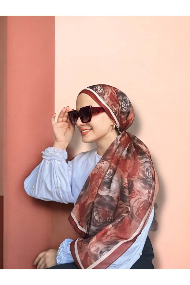 Rossa Pattern Soft Shawl - Tile - 2