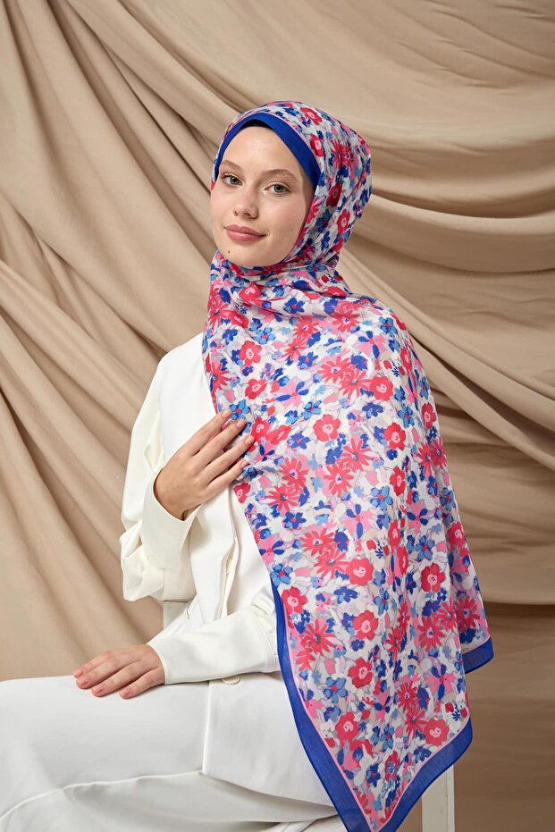 شال ناعم منقوش 70021-25