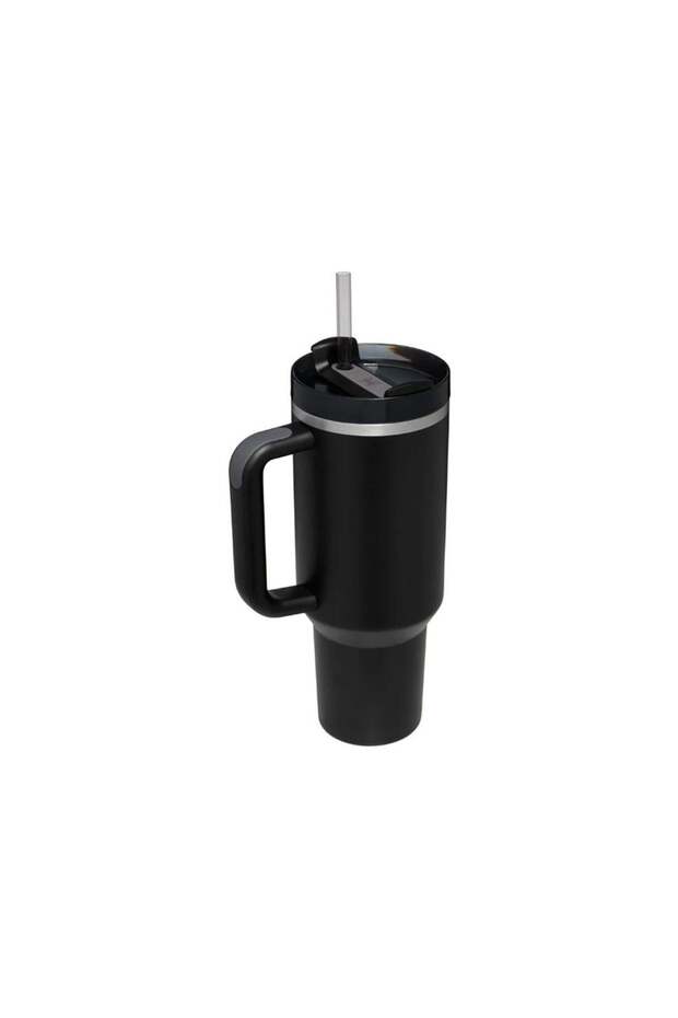 Quencher Pipetli Termos Bardak 1.18 Lt - Siyah - 3