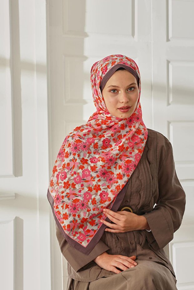 شال ناعم منقوش 70021-07 - 3