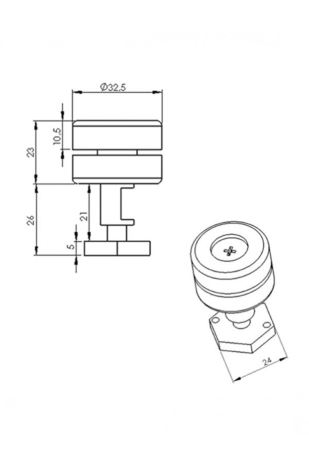 Cam Balkon Teker 1 adet - 6