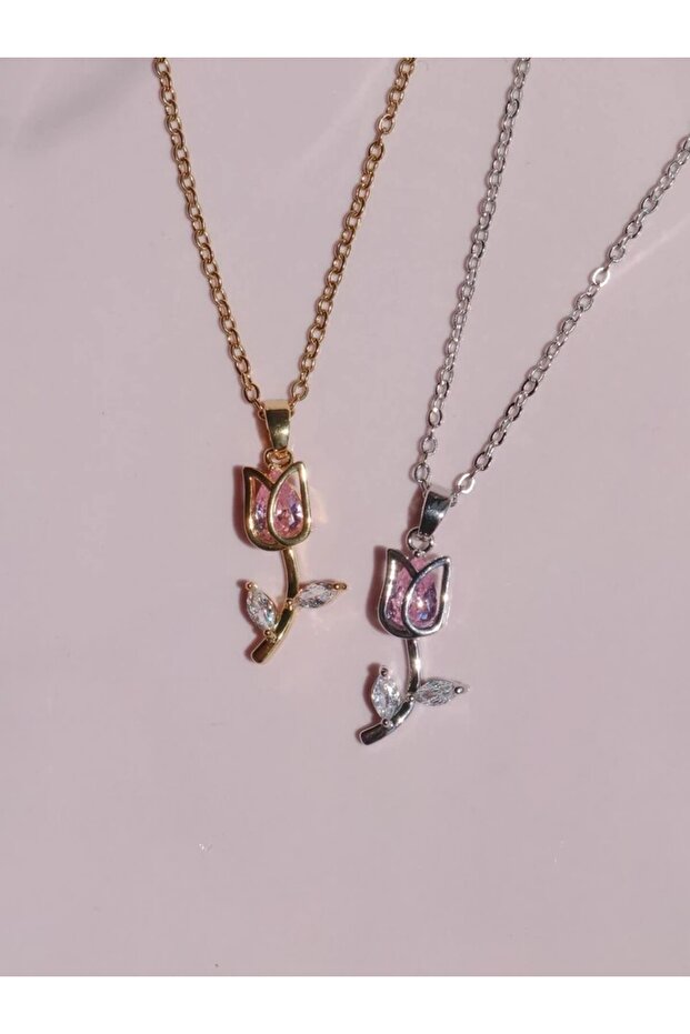 Tulip Flower Çelik Kolye - 2