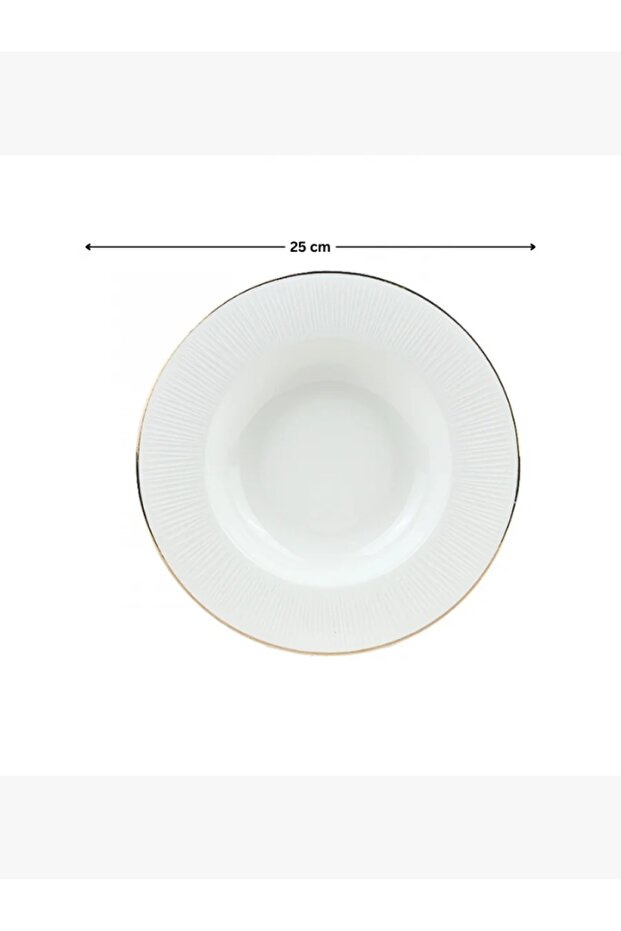 طبق تقديم سيراميك دائري - 25 × 4 سم - 3