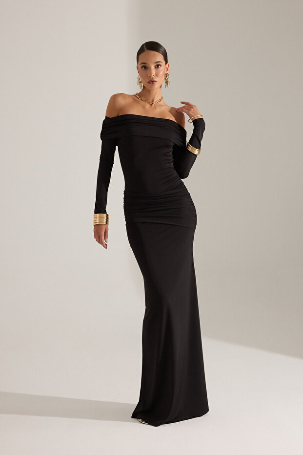 LARA SİYAH ELBİSE - 5