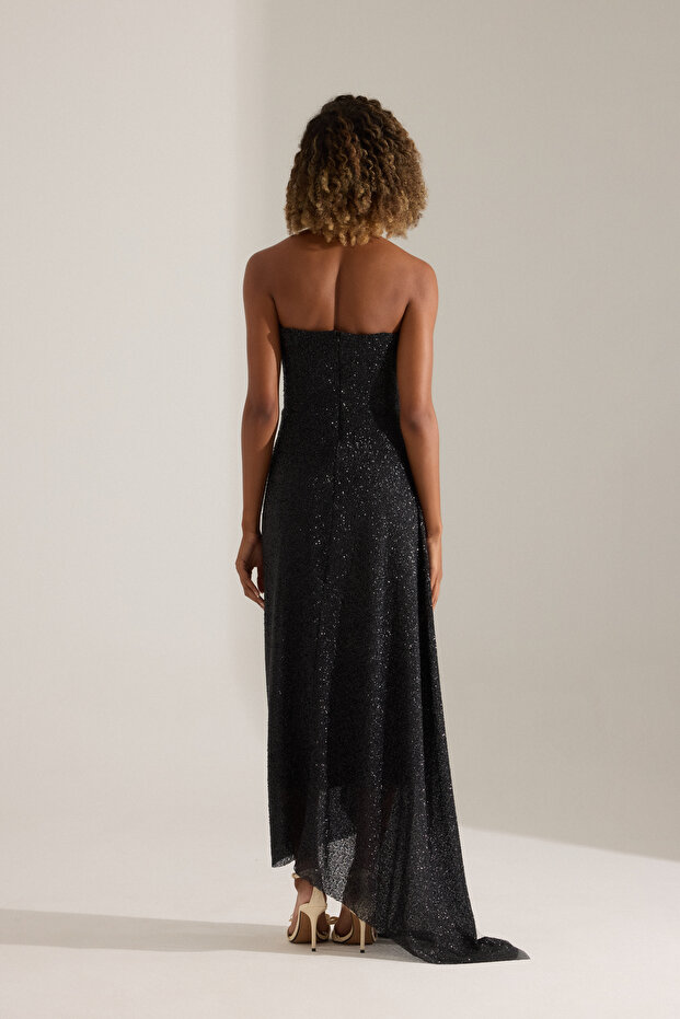 AMBER SİYAH ELBİSE - 4