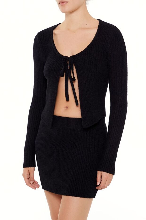 Triko Bağlamalı Hırka - 4